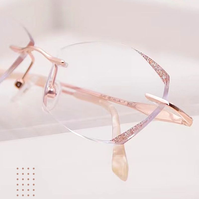 š„2025 Hot saleš„ Fashion Anti-Blue Light Rimless Reading Glasses