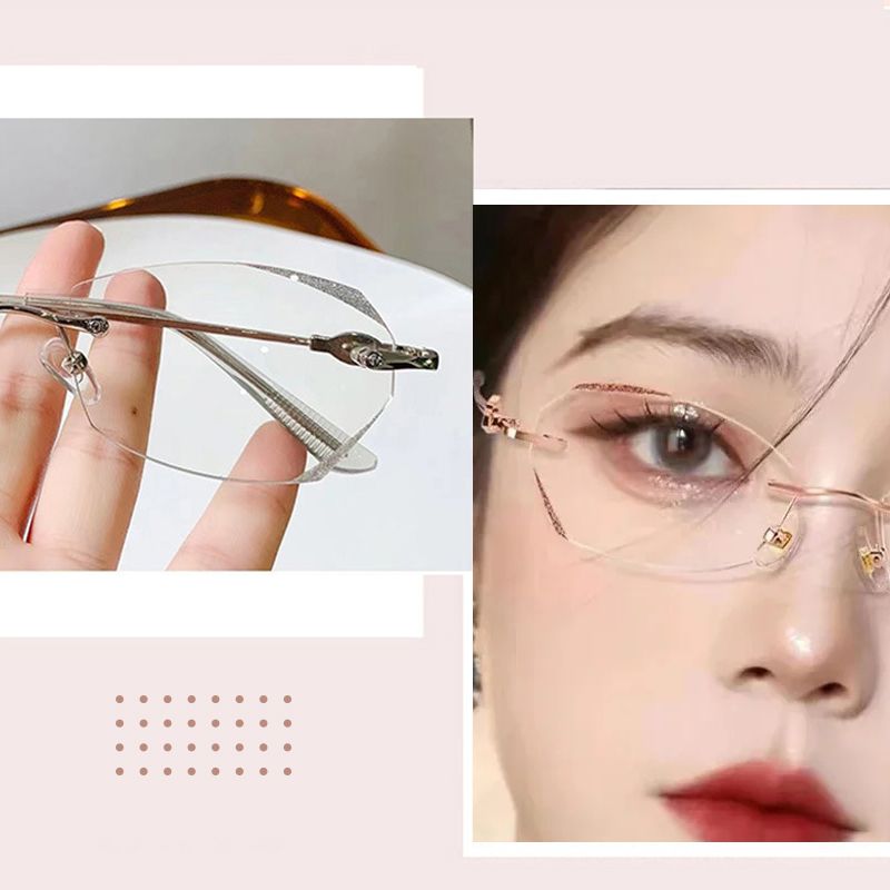š„2025 Hot saleš„ Fashion Anti-Blue Light Rimless Reading Glasses