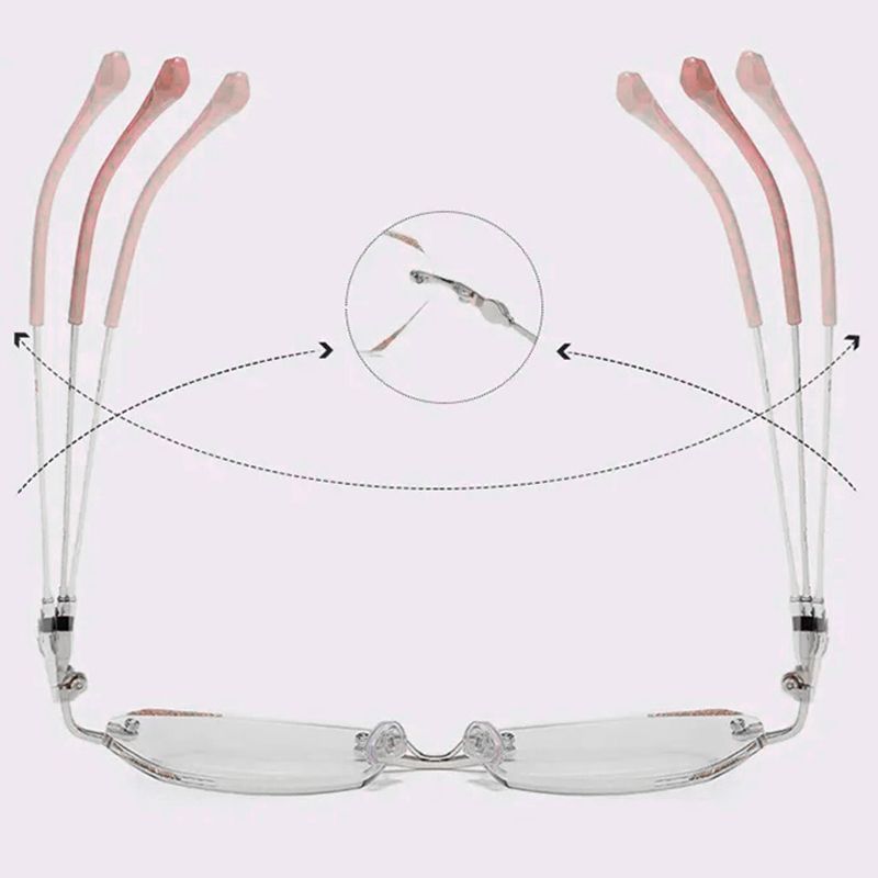 š„2025 Hot saleš„ Fashion Anti-Blue Light Rimless Reading Glasses