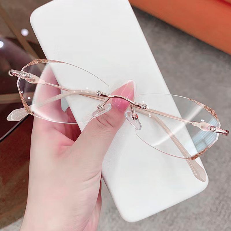 š„2025 Hot saleš„ Fashion Anti-Blue Light Rimless Reading Glasses
