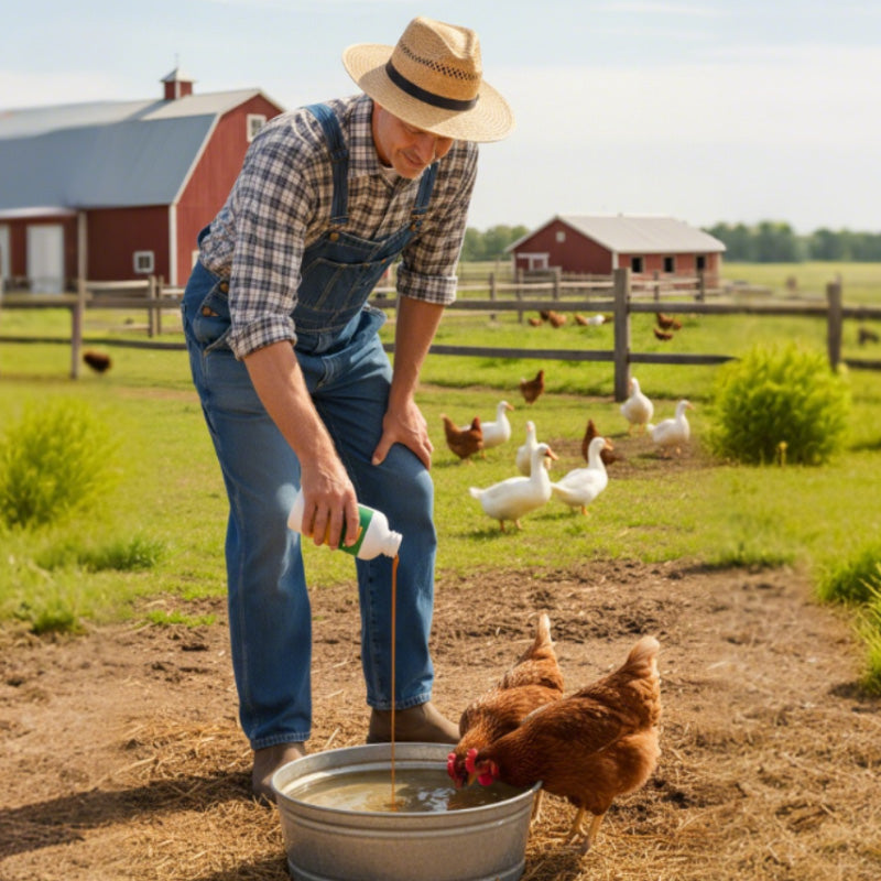 🐓Poultry Multi-Symptom Oral Solution – Treats Respiratory, Digestive & Immune Issues in One Dose!🐔💦