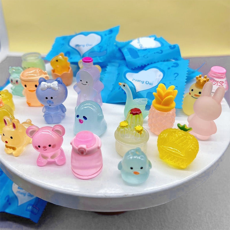 ✨2025 Neue Produkte🎀 Blind Bag Luminous Mini Resin Animal Figures – 10PCS/Set