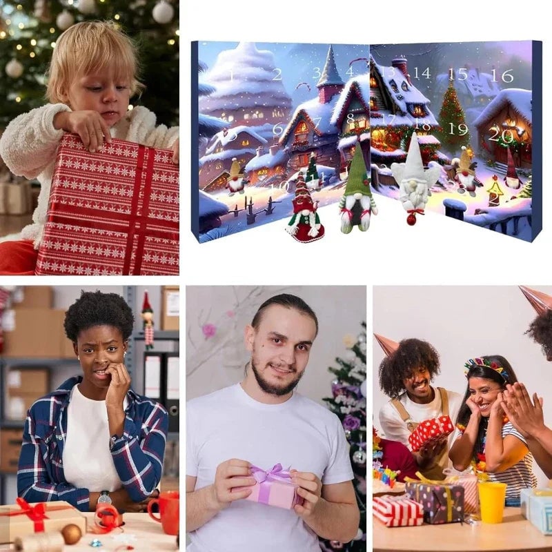 🎄 60% OFF NOW! 🎁 2025 Christmas Gnome Advent Calendar - 24 Surprise Doors with Festive Treats, Perfect Holiday Countdown for Kids & Families 🧙♂️✨