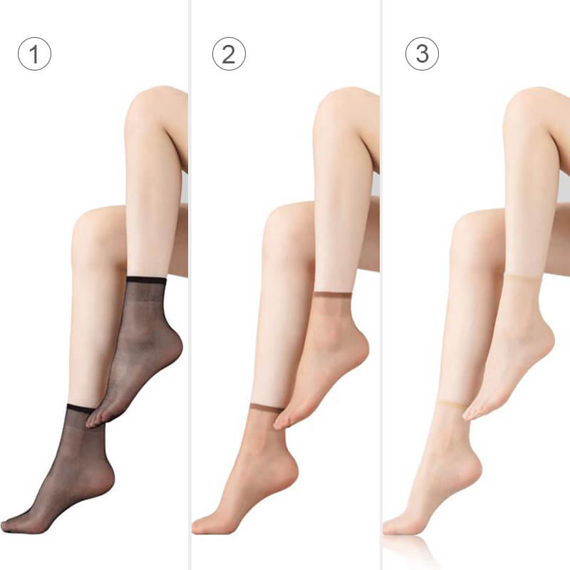 🔥2025 HOT SALE🔥💞Non-slip And Invisible Crystal Silk Socks