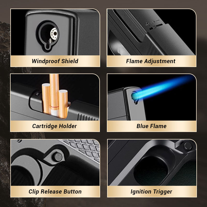 Cool Butane Pistol Torch Lighter