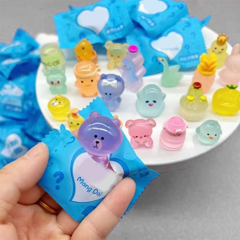✨2025 Neue Produkte🎀 Blind Bag Luminous Mini Resin Animal Figures – 10PCS/Set