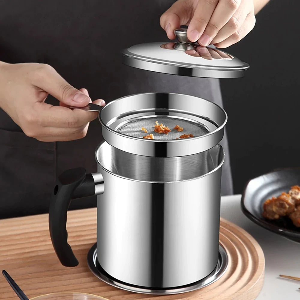 🎁Hot sale ✨ 304 Stainless Steel Kitchen Oil Jar 🌟