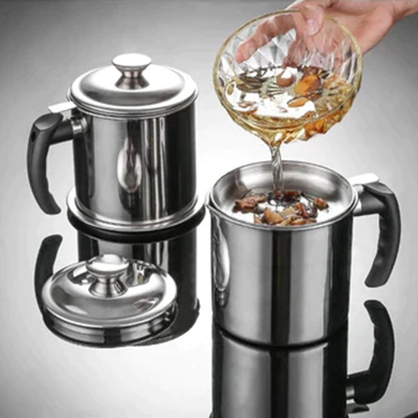 🎁Hot sale ✨ 304 Stainless Steel Kitchen Oil Jar 🌟