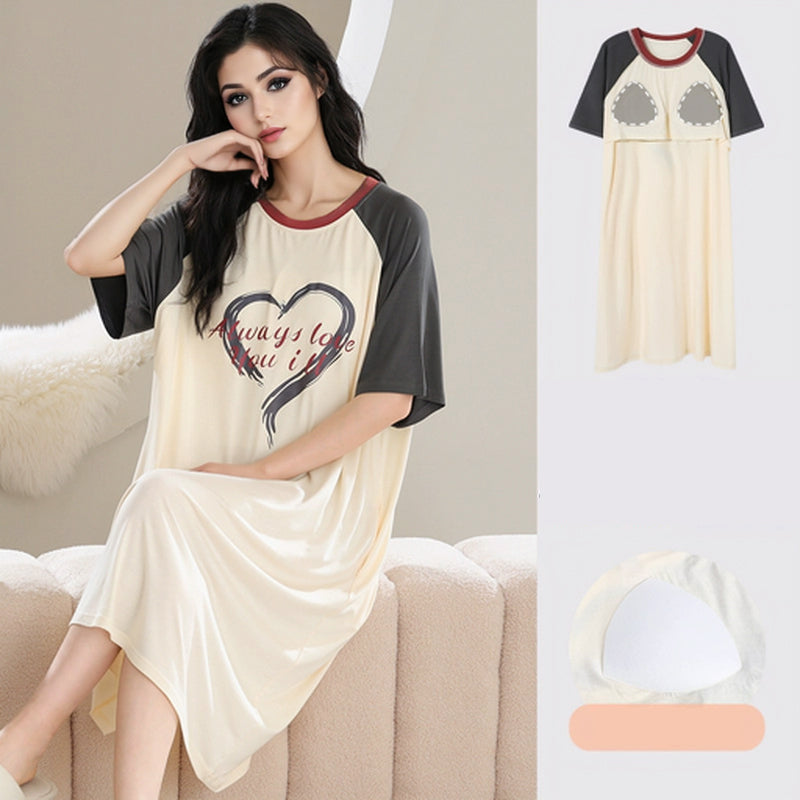 🌟2025 New Arrival🌟Women's Loose Pajamas with Built-in Bra Pads