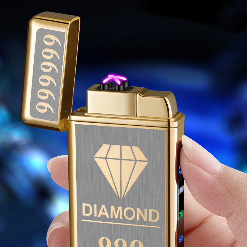 🔥New style🔥2-in-1 Dual Arc Torch Lighter with LED Light & Battery Display
