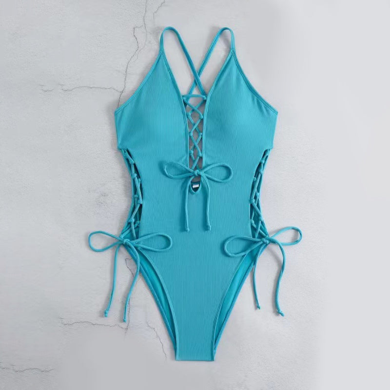 🔥New Arrival 2025🔥Women's Sexy V-Neck One Piece Swimsuit