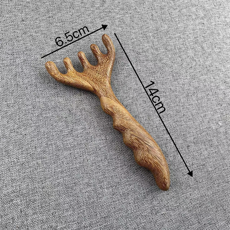 ✨️2025 Hot Sale 60% OFFWooden Head Massager Comb & Gua Sha Tool