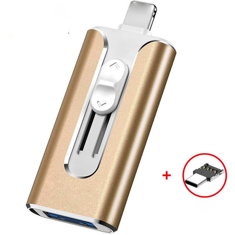 64GB Micro USB + MFi Certified Lightning + 8 Pin + USB 3.0 ⚡4 in1 Flash Drive for iPhone/iPad/Android/PC⚡