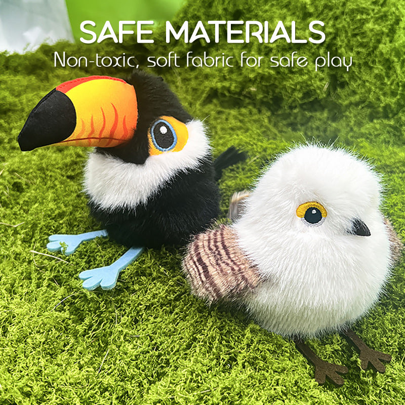 šš±Realistic bird-shaped interactive cat toy