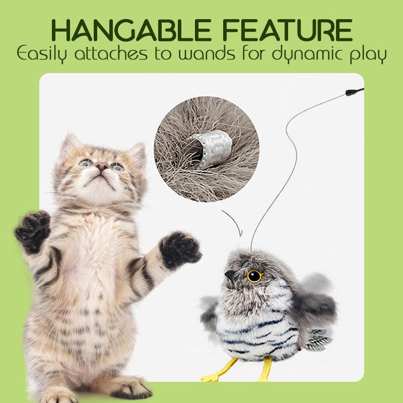 šš±Realistic bird-shaped interactive cat toy