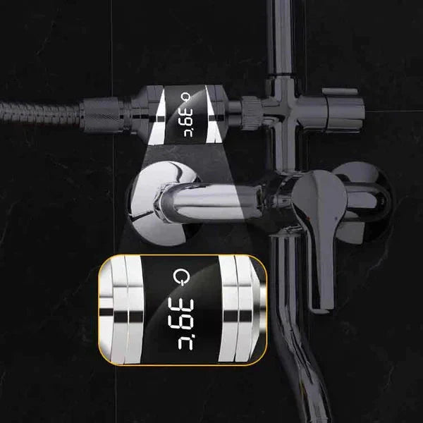 🔥Limited-Time Offer: 50% OFF!!!🔥🌡️ SHOWER THERMOMETER - LCD Display with Backlight, Easy Installation Without Tools, IPX7 Waterproof, Perfect for Modern Bathroom 🛁✨