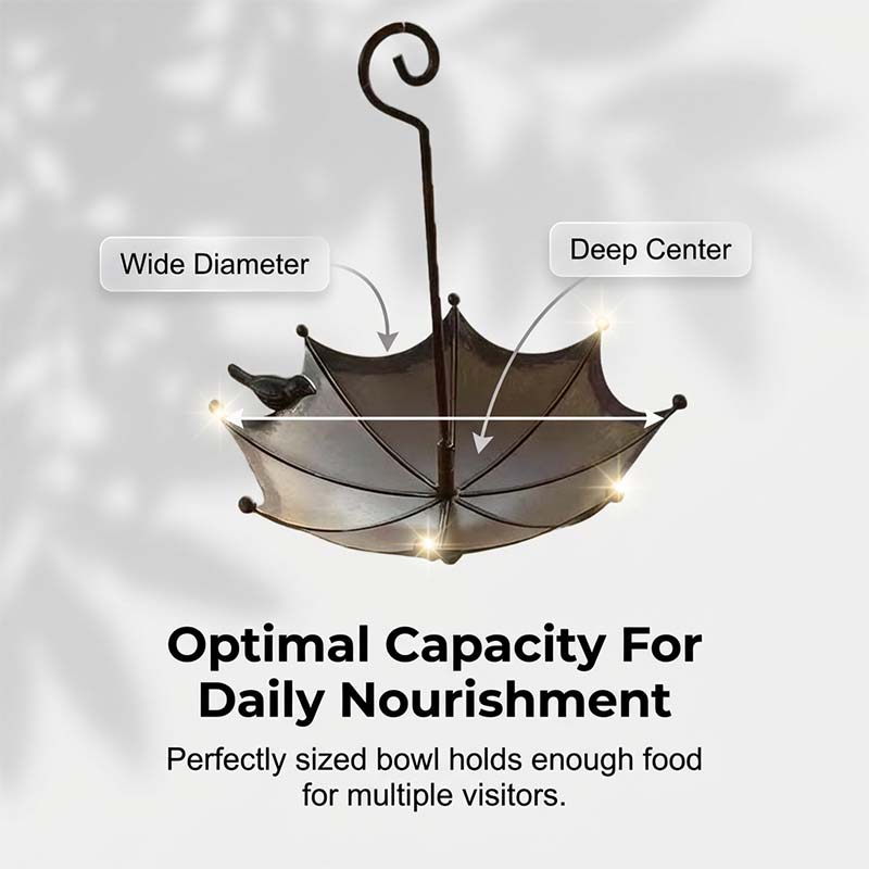 🔥 -50% This Week Only| Hanging Umbrella Bird Feeder & Bath