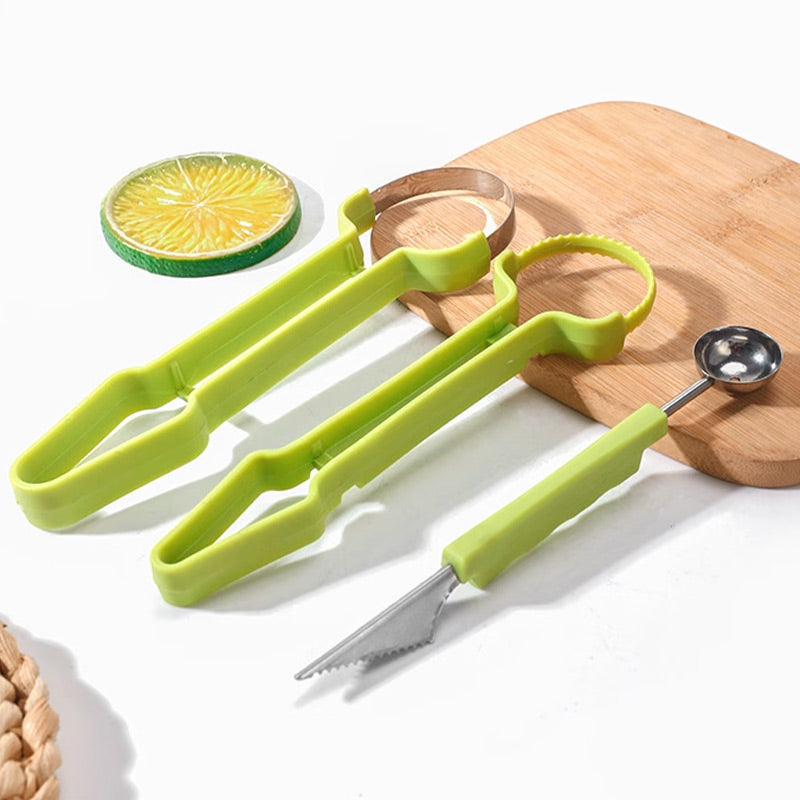 🐕2026 HOT SALE🥳💞50K+ SOLD! 🛡️3-in-1 Stainless Steel Melon Baller Scoop Tool Kit