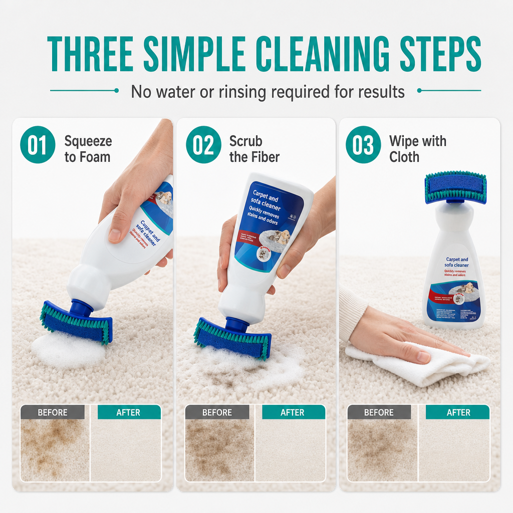 🥳2026 HOT SALE🥳💞50K+ SOLD! 🥩🍴 50% OFF!Waterless Fabric and Carpet Cleaner