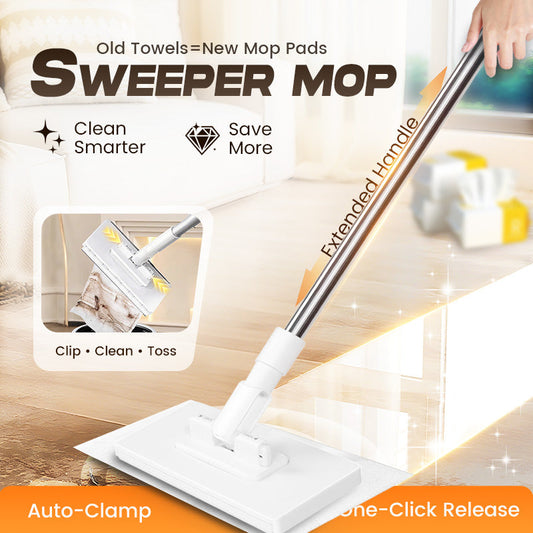 🧹Now only 50% off!💥Disposable Dust Mop with 4 Reusable Cloths