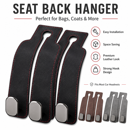 Tired of shopping bags rolling around your boot? 🚗 Grab our stylish seat hooks – 10-second install, zero clutter.