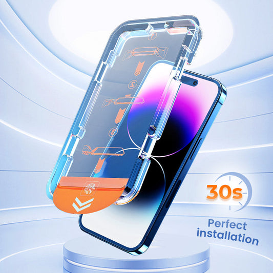 🔥Limited Time 50% OFF🔥4K HD/Anti-Peeping Tempered Glass Screen Protector with Auto Dust-elimination Installation for iPhone