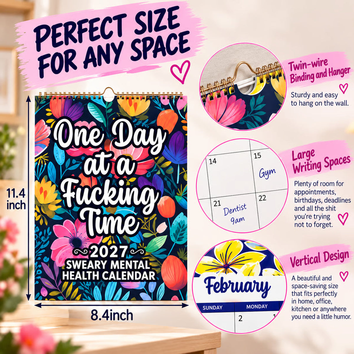 🔥HOT SALE 50% OFF💓2027 Sweary Mental Health Calendar