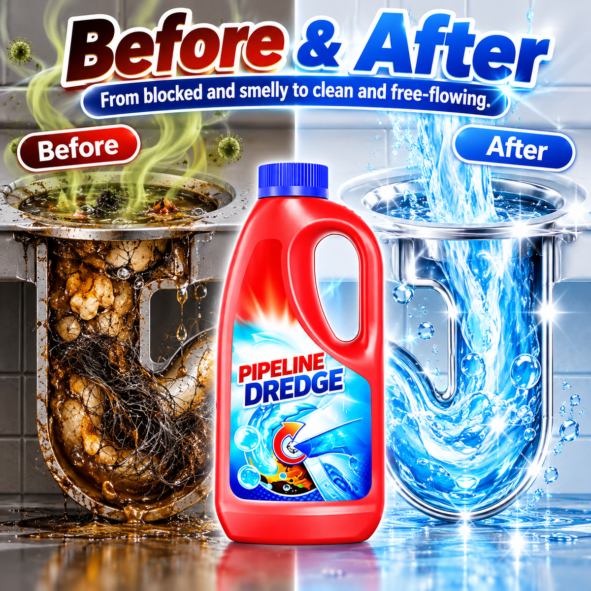 🧼🚿Drain Clog Remover and Cleaner 💶 Fast & Effective Against Blockages✨