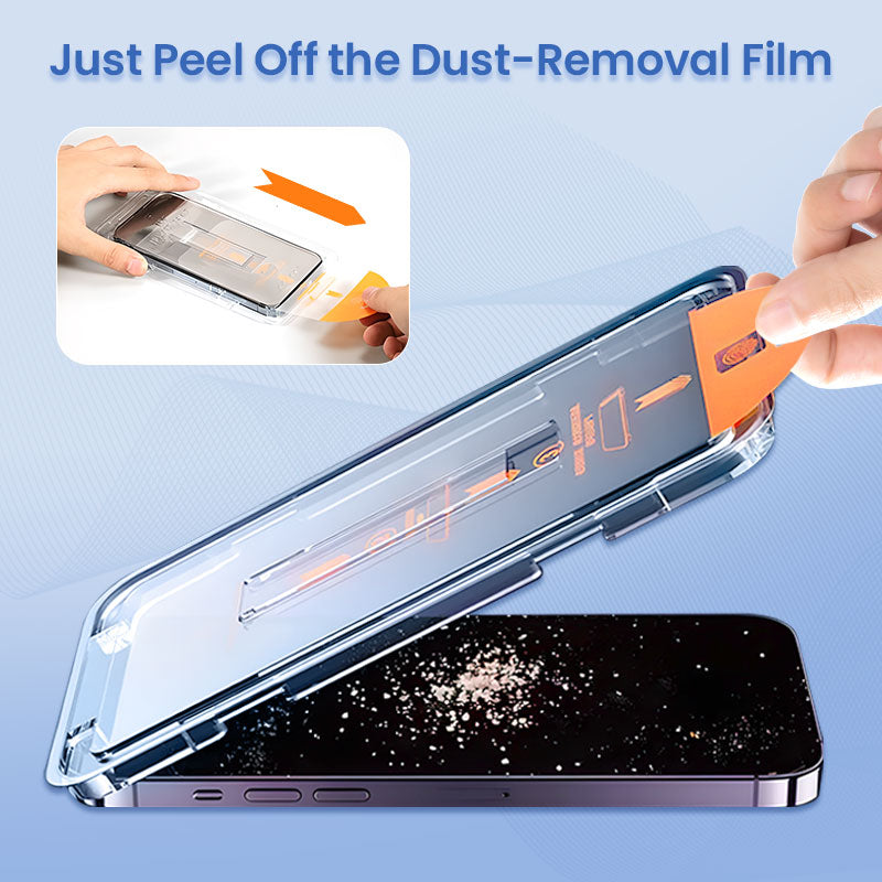 🔥Limited Time 50% OFF🔥4K HD/Anti-Peeping Tempered Glass Screen Protector with Auto Dust-elimination Installation for iPhone