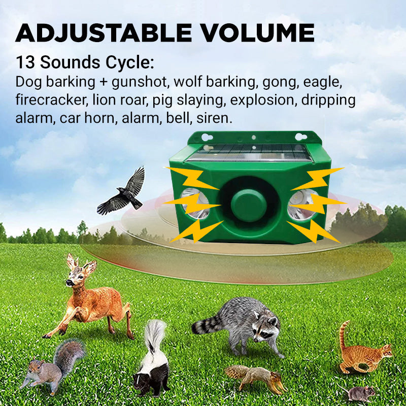 🔥HOT SALE🔥Beast Repellent Solar Warning Lights with Loud Volume
