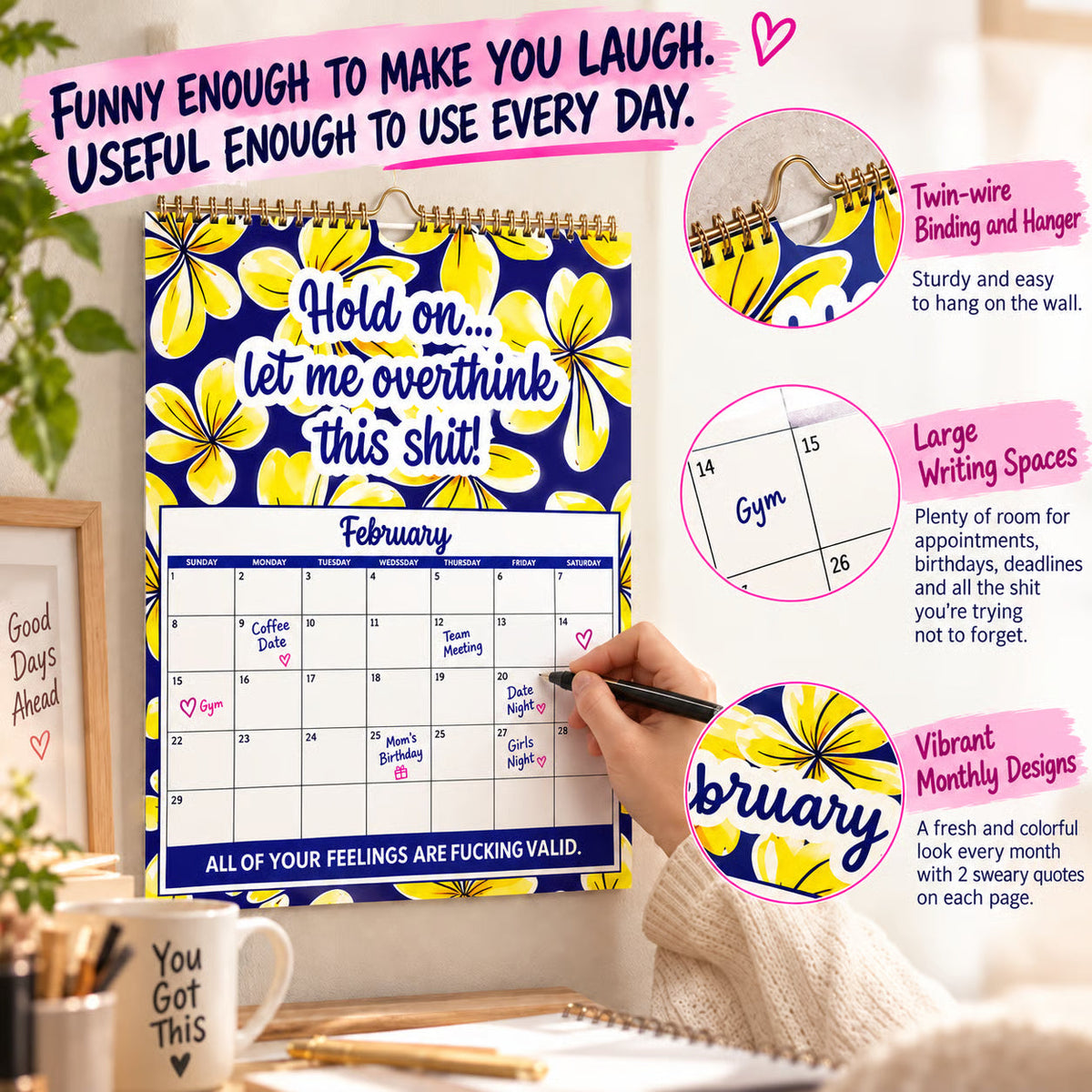 🔥HOT SALE 50% OFF💓2027 Sweary Mental Health Calendar