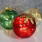 50,000+ Sales! 🎅 Best-Seller Shiny Glass Table Christmas Decorations | 3-Piece Set 🔔✨
