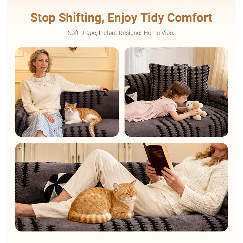 🔥50% OFF Sale!🔥🛋️ Cover Scratches & Add Warmth – Soft Plush Sofa Protector That Stays Put. Pet-Friendly & Durable