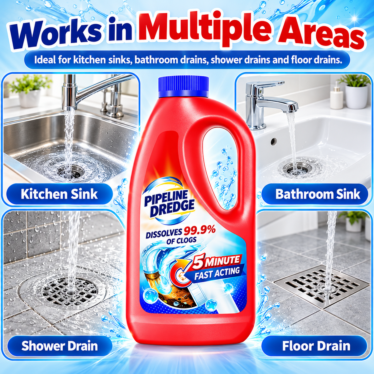 🧼🚿Drain Clog Remover and Cleaner 💶 Fast & Effective Against Blockages✨