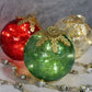 50,000+ Sales! 🎅 Best-Seller Shiny Glass Table Christmas Decorations | 3-Piece Set 🔔✨