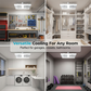 🌬️✨ Dual ceiling fan with LED light – modern design with remote control for the living room and bedroom