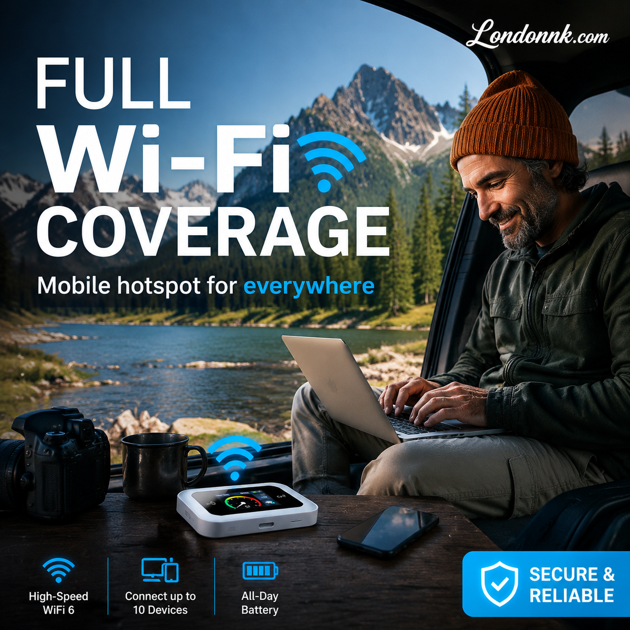 2026 HOT SALE50K+ SOLD! 50% OFF! Mobile Hotspot – Portable WiFi, full coverage anywhere. No contract, no setup. Stay connected on the go!