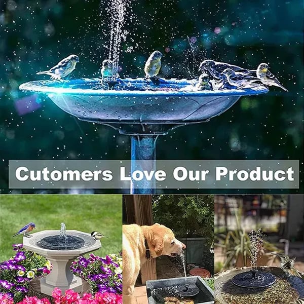 🔥Hot Sales 57% OFF🔥Solar Fountain, Solar Powered Bird Bath Fountain Pump with 4 Nozzles 1.4W Solar Panel Kit Water Pump, Outdoor Watering Submersible Pump for Pond, Pool, Garden, Fish Tank