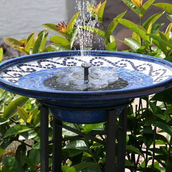 🔥Hot Sales 57% OFF🔥Solar Fountain, Solar Powered Bird Bath Fountain Pump with 4 Nozzles 1.4W Solar Panel Kit Water Pump, Outdoor Watering Submersible Pump for Pond, Pool, Garden, Fish Tank