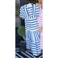 🌟2025 New Arrival🌟Striped V-Neck Flowy Midi Dress
