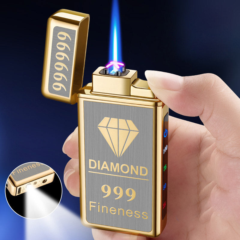 🔥New style🔥2-in-1 Dual Arc Torch Lighter with LED Light & Battery Display
