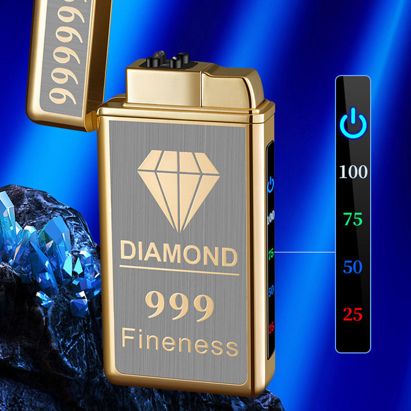 🔥New style🔥2-in-1 Dual Arc Torch Lighter with LED Light & Battery Display