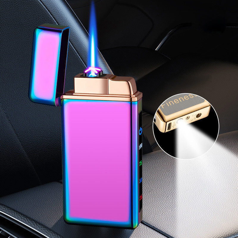 🔥New style🔥2-in-1 Dual Arc Torch Lighter with LED Light & Battery Display