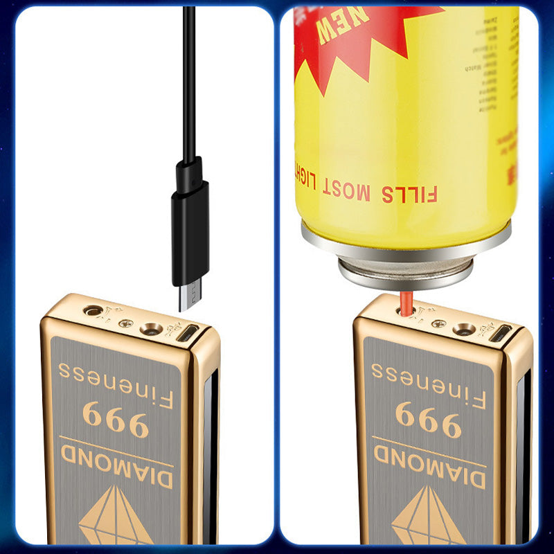 🔥New style🔥2-in-1 Dual Arc Torch Lighter with LED Light & Battery Display