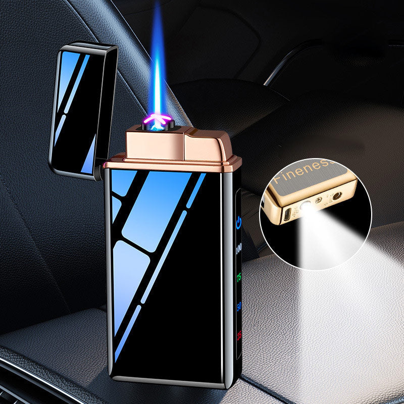 🔥New style🔥2-in-1 Dual Arc Torch Lighter with LED Light & Battery Display