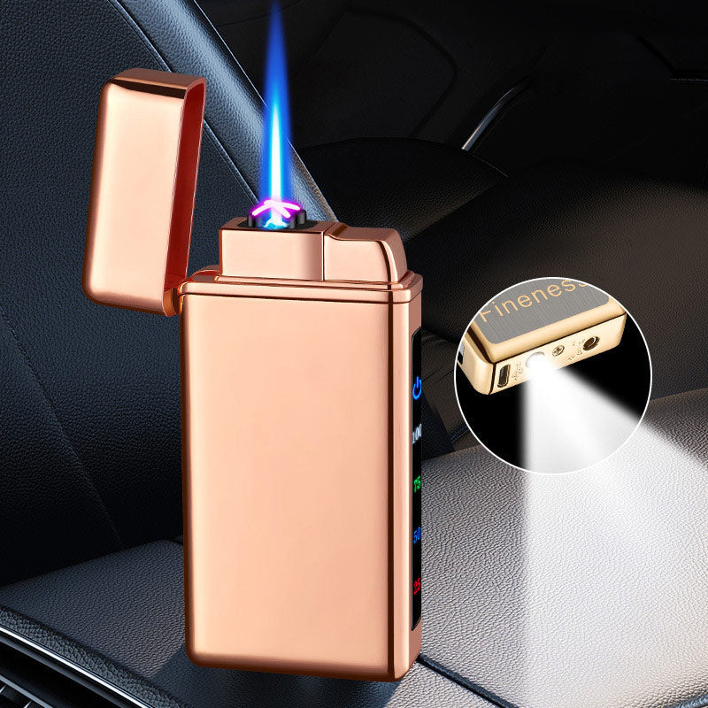 🔥New style🔥2-in-1 Dual Arc Torch Lighter with LED Light & Battery Display