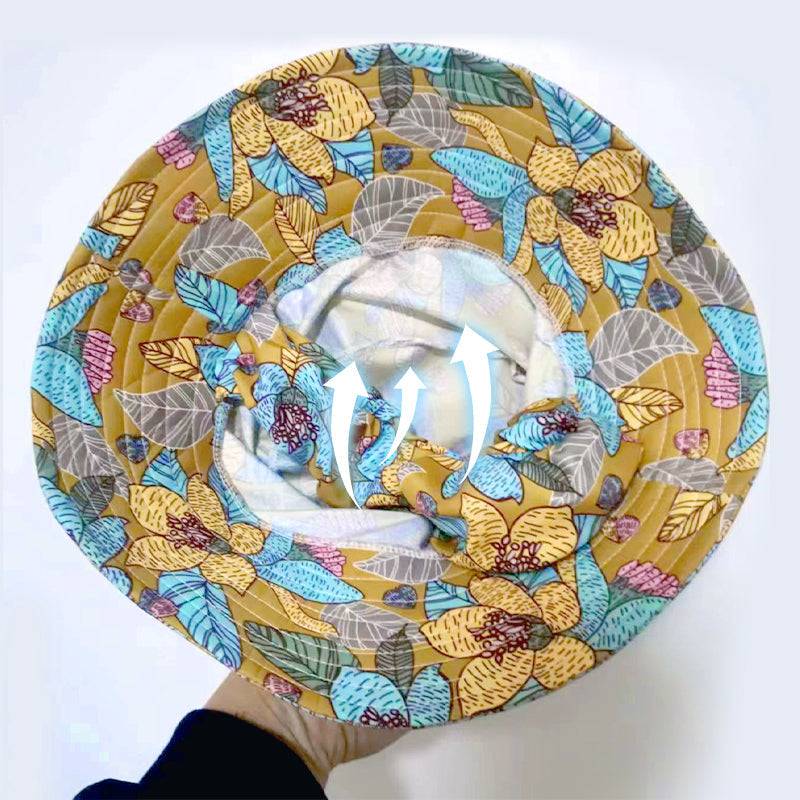 ⏳ Limited time 50% off! 💥Floral Large Brimmed Sun Hat with Mask（The more you buy, the higher the discount）