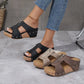 🔥Hot Sale🔥Women's Fashion Rivet Wedge Fish Mouth Thick Bottom Sandals