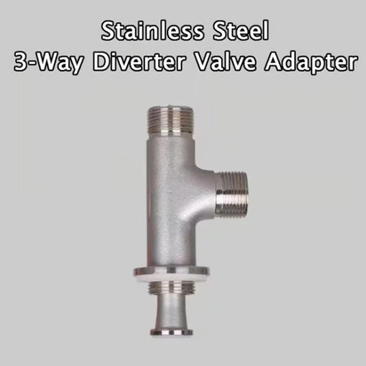 🔥2025 new hot sale🔥Stainless Steel 3‑Way Diverter Valve Adapter