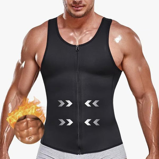 🔥2025 Hot Sale 50% Men's Zipper Waist Trainer Trimmer Vest